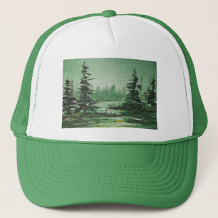 Boné Floresta Verde de Pintura de Ann Hayes