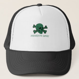 Boné Floresta Verde Memento Mori Caveira e Ossos Cruzad