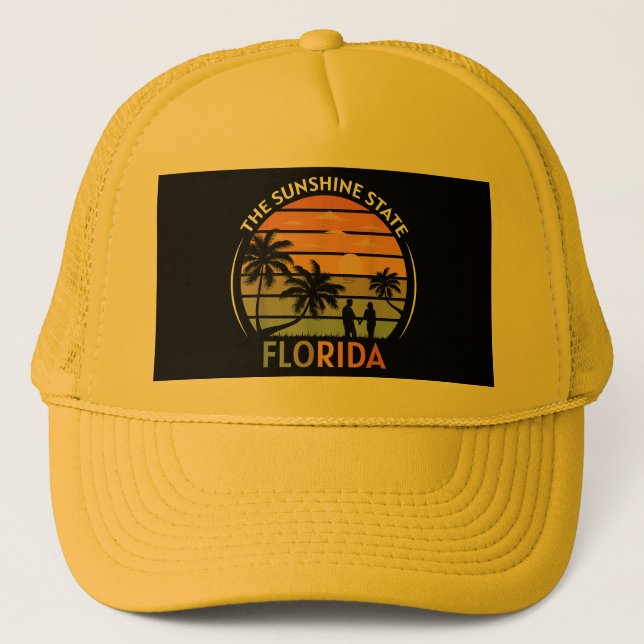Boné Florida Summer Beach Vintage Sunset (Frente)
