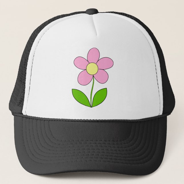 Boné Flower Daisy Yellow Pink Primavera Nature Floral (Frente)