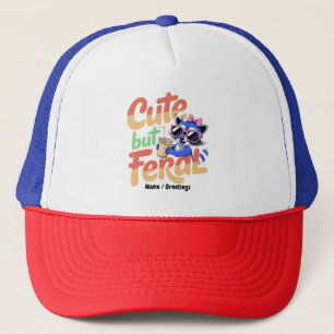 Boné Fofa Mas Feroz Adorável Guaxinim Divertido Retro F