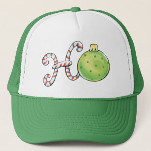 Boné Fofo Natal Ho Ho Ho, Doces Canas Enfeites