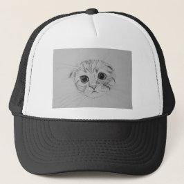 Boné Fold Kitten Trucker Hat escocês