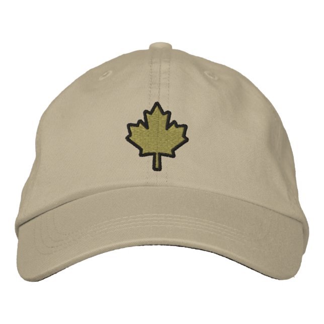 Boné Folha de bordado canadense bordada (Frente)