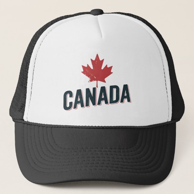 Boné Folha de Mapeamento do Canadá (Frente)