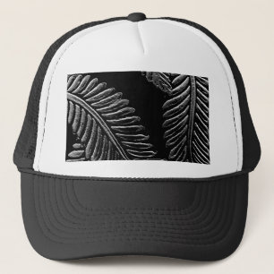 Boné Folhas preto e branco
