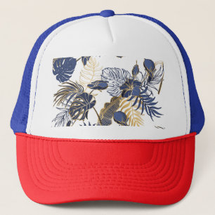 Boné Folhas tropicais, fundo sem costura na selva.