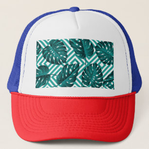 Boné Folhas Tropicais: Padrão Invisível Floral.