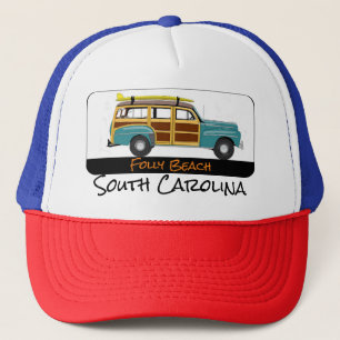 Boné Folly Beach, Surf da Carolina do Sul, Woody Trucke
