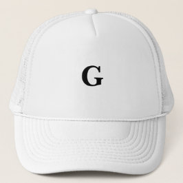Boné Fonte Baskerville Monograma G Símbolo Personalizad