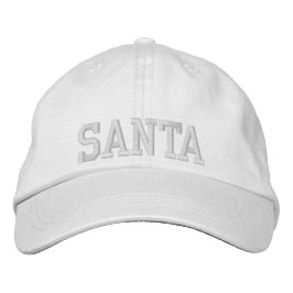 Boné Fonte SANTA Branco no Branco para Roupas Esportiva