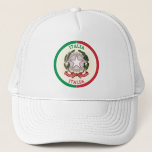 Boné Forma do Círculo Emblem Nacional da Itália