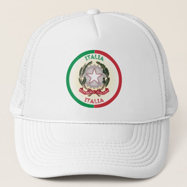 Boné Forma do Círculo Emblem Nacional da Itália (Frente)