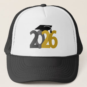 Boné Formatura da Turma de 2026 Ouro e Cinza