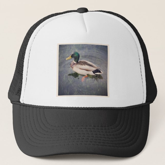 Boné Foto ao quadrado - Pato de Mallard (Frente)