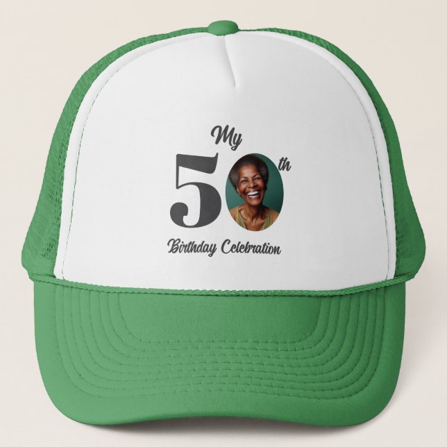 Boné Foto de 50º aniversário ousada (Frente)