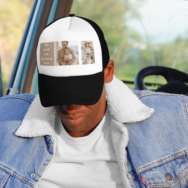 Boné Foto de Colagem Moderna e Adoramos Presentes de Pa (Criador carregado)