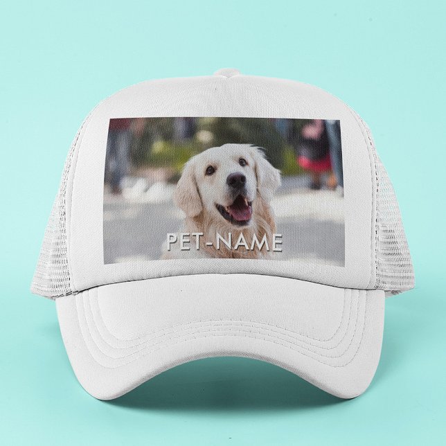 Boné Foto Personalizada Com O Nome Do Seu Cachorro (Criador carregado)
