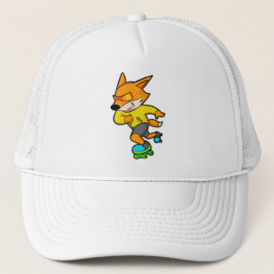 Boné Fox como Patinador com skates Roller