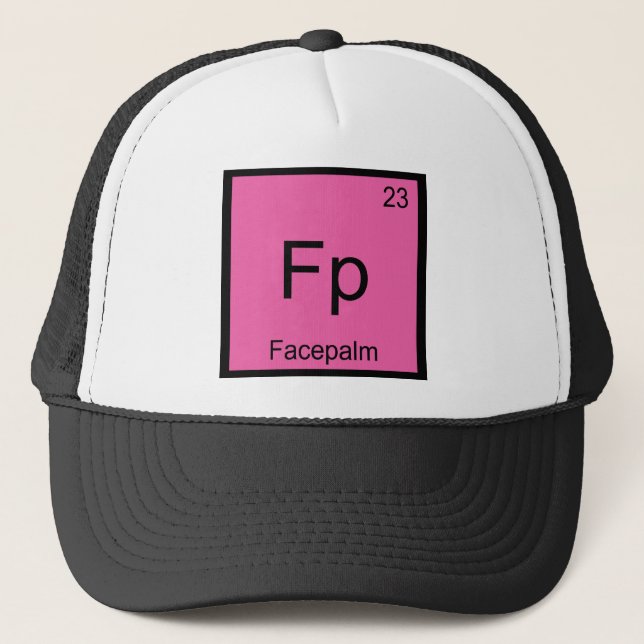 Boné Fp - Facepalm Camiseta Símbolo Elemento Químico Me (Frente)