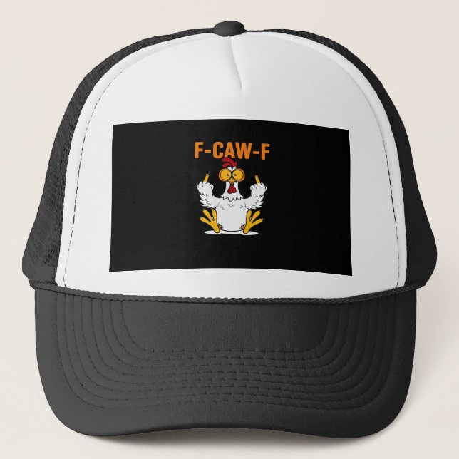 Boné Frango Dedos F-Caw-F Engraçado (Frente)