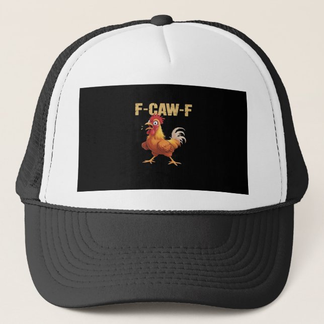 Boné Frango F-Caw-F Engraçado Estilo Retrô (Frente)