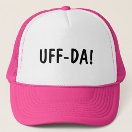 Boné Frase Norueguesa Engraçado UFF-DA Pink Hat