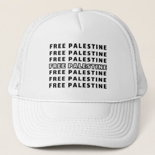 Boné FREE PALESTINE Repetir Design de tipografia de tex