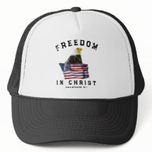 Freedom in Christ Eagle & American Flag Patriotic