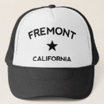 Boné Fremont California Trucker<br><div class="desc">Chapéu de caminhoneiros Fremont California,  boné de caminhoneiros estilo baseball. Orgulhoso de sua cidade natal ou apenas com saudades de casa,  este é o chapéu perfeito para você. d342356</div>