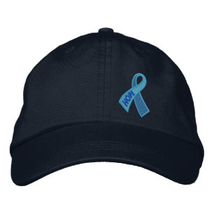 Boné Friso de Cancer de Esperança Azul Claro Conscienci