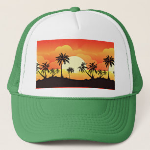 Boné Fundo de Verão com Palmeiras-32134