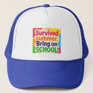 Boné Funny Back to School Hat – "Survived Summer, Bring
