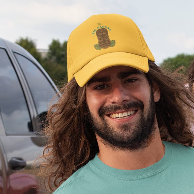 Boné Funny Big Kahuna Tiki Dia de os pais Máscara (Criador carregado)