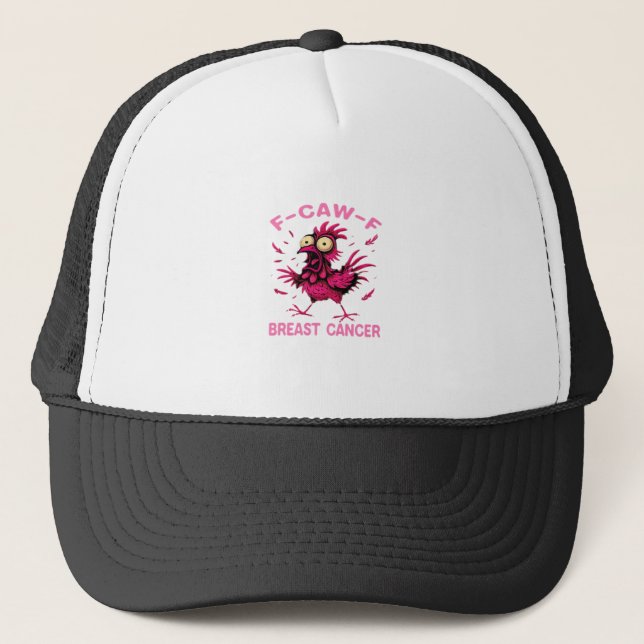 Boné Funny Chicken F-Caw-F Breast Cancer Awareness Vint (Frente)