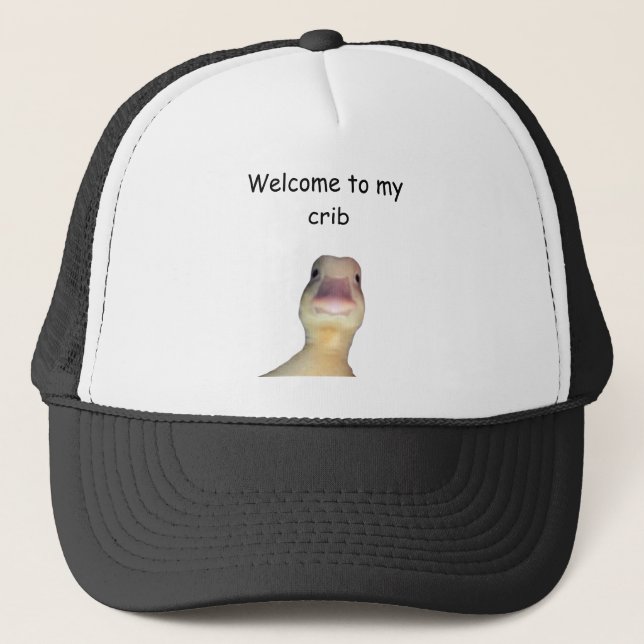 Boné Funny Duck Meme – “Welcome to My Crib” Cute Animal (Frente)
