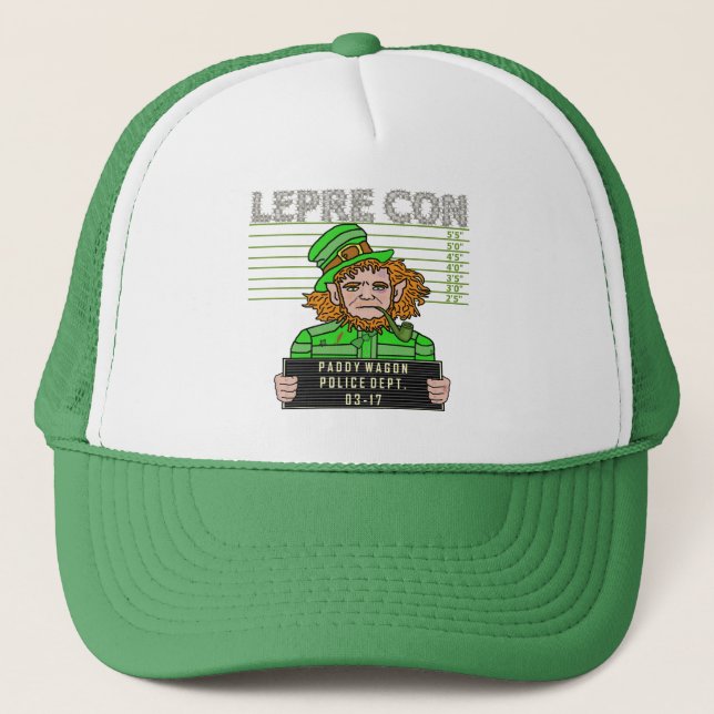 Boné Funny Leprechaun Leprecon Mugshot (Frente)