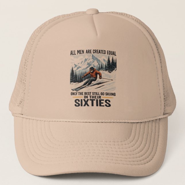 Boné Funny Ski Quote for Men in Their Sixties (Frente)