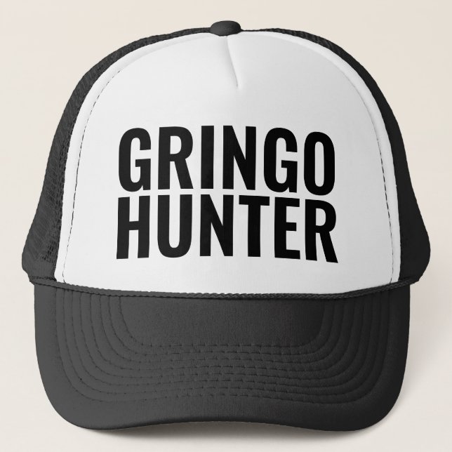 Boné Funny Trucker Hat: "GRINGO HUNTER" (Frente)