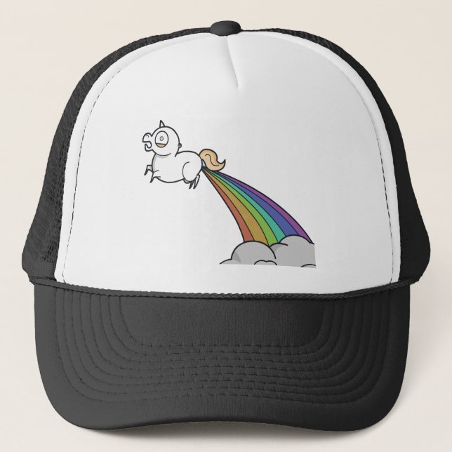 Boné Funny Unicorn Pooping Rainbows (Frente)