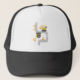 Boné Funny Yellow Excavators Kids Design