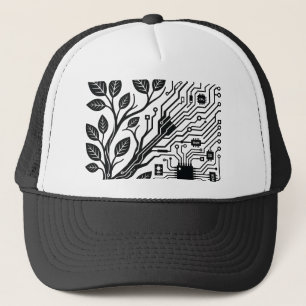 Boné Fusão da Natureza Tech Minimalista Linha de Ramal