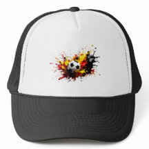 Fussball fällt in die Farben Rot Gelb Schwarz