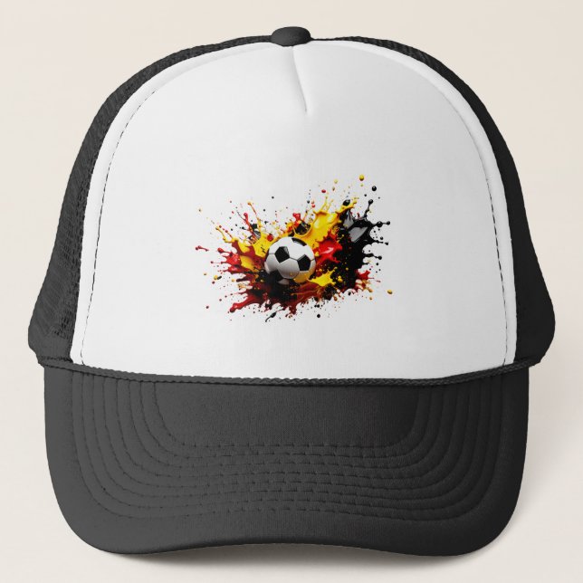 Boné Fussball fällt in die Farben Rot Gelb Schwarz (Frente)
