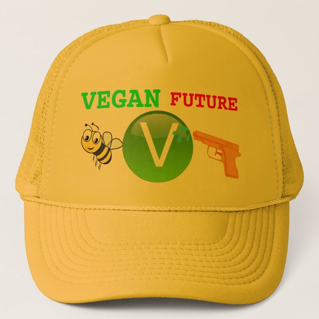 Boné Futuro do Vegan (arma da abelha V) (Frente)