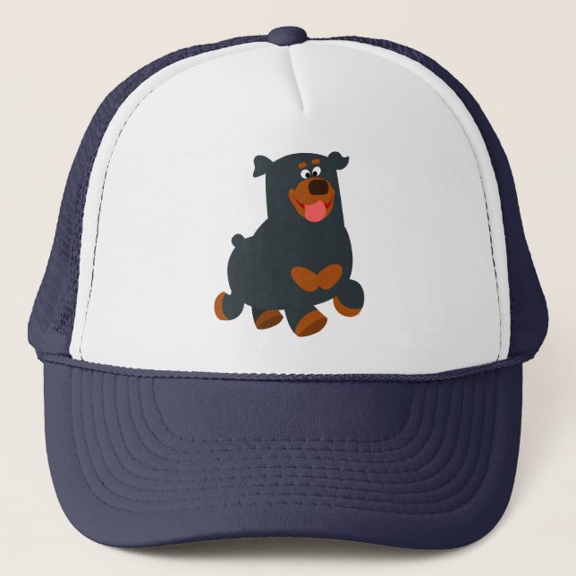 Boné Gamboling Cartoon Rottweiler Hat (Frente)