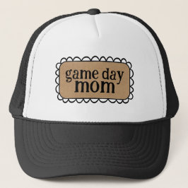 Boné Game Day Mom Trucker Hat Gift