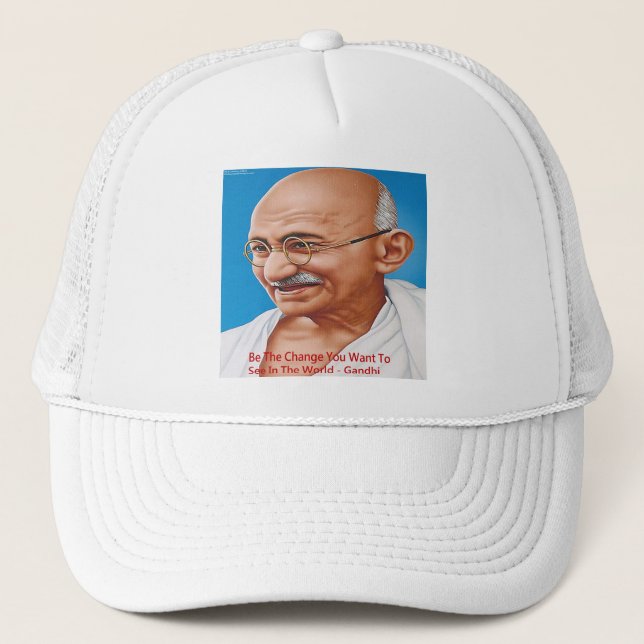 Boné Gandhi & Seja a Mudança Citação (Frente)
