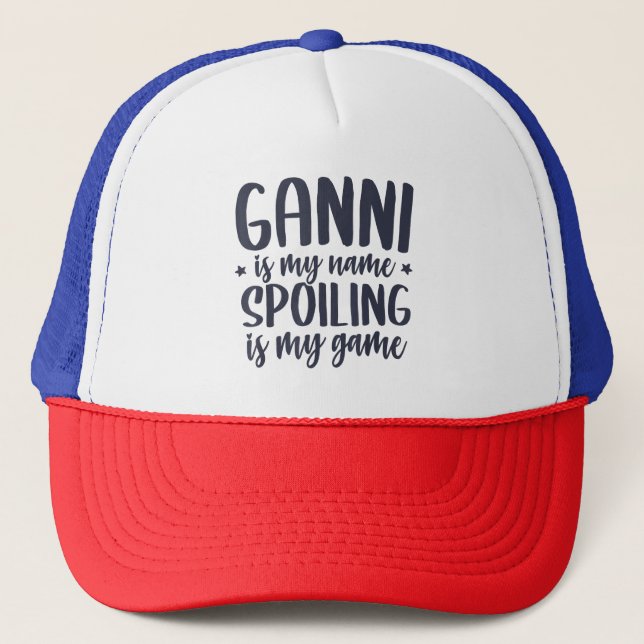 Boné Ganni é o meu nome Spoiling é o meu Jogo Tee-Shirt (Frente)