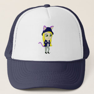 Boné garota-gato chibi